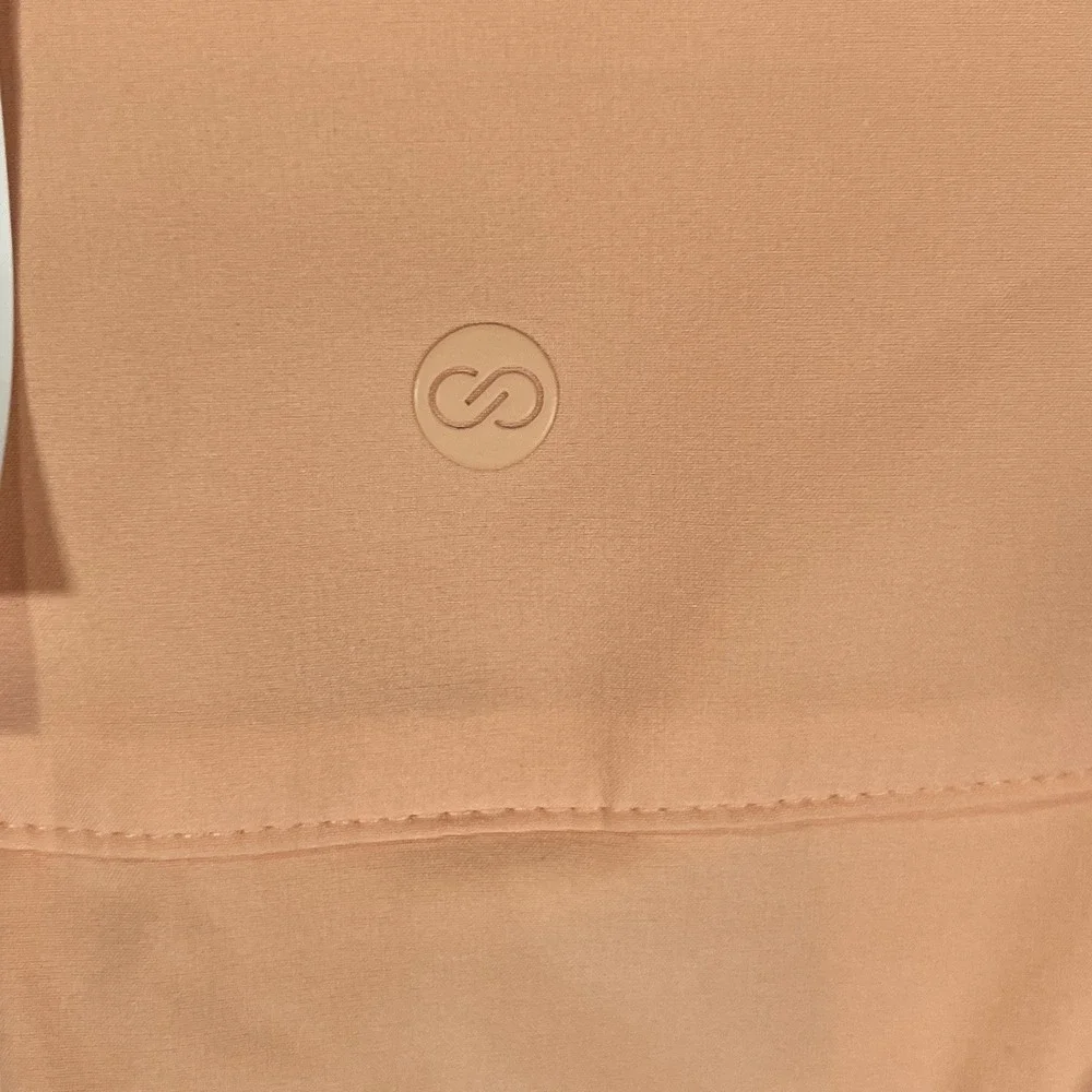 Calia Golf Skort Women's 12 Peach Orange‎ And White Side Zip